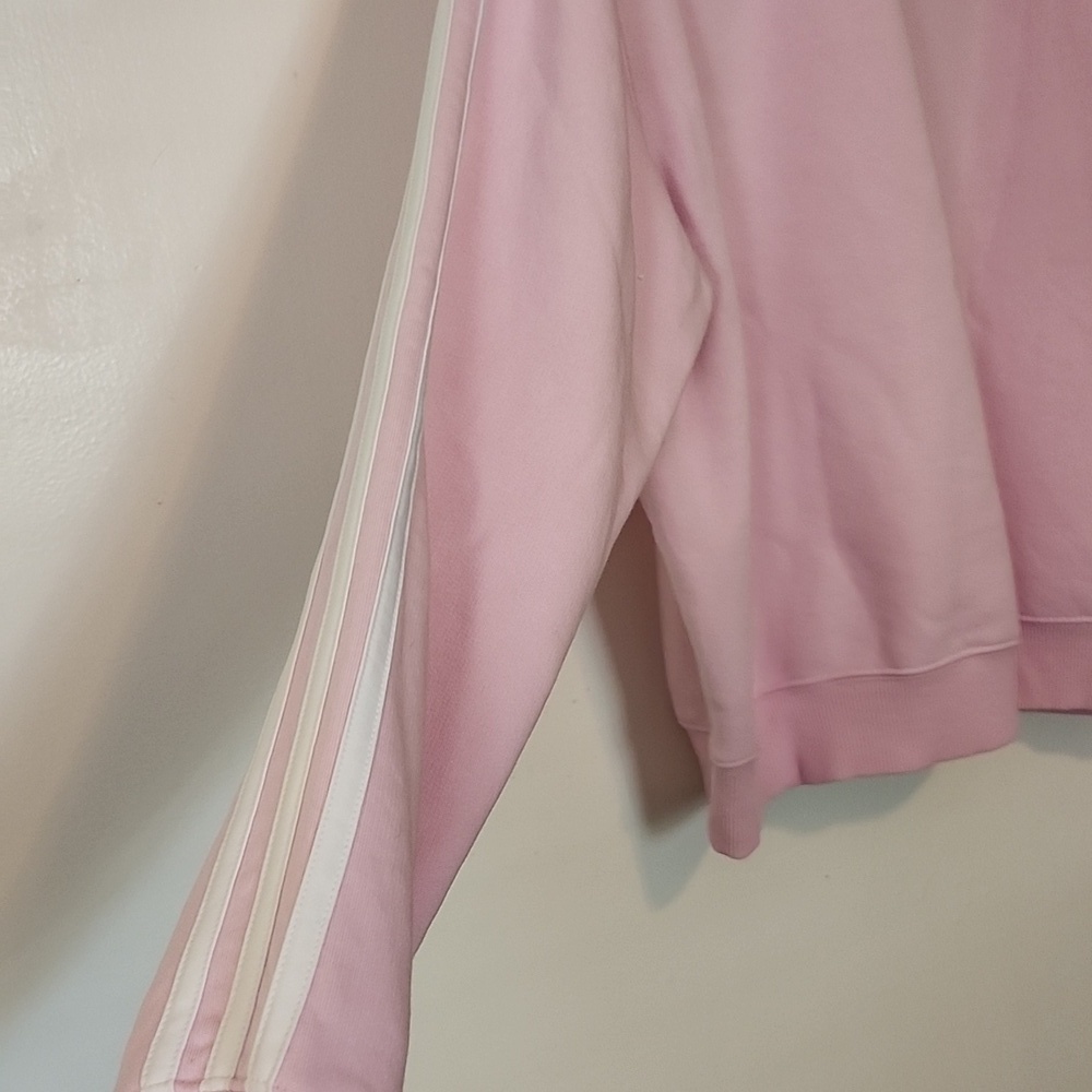 Adidas Light Pink Crewneck with White Accents - Picture 11 of 11